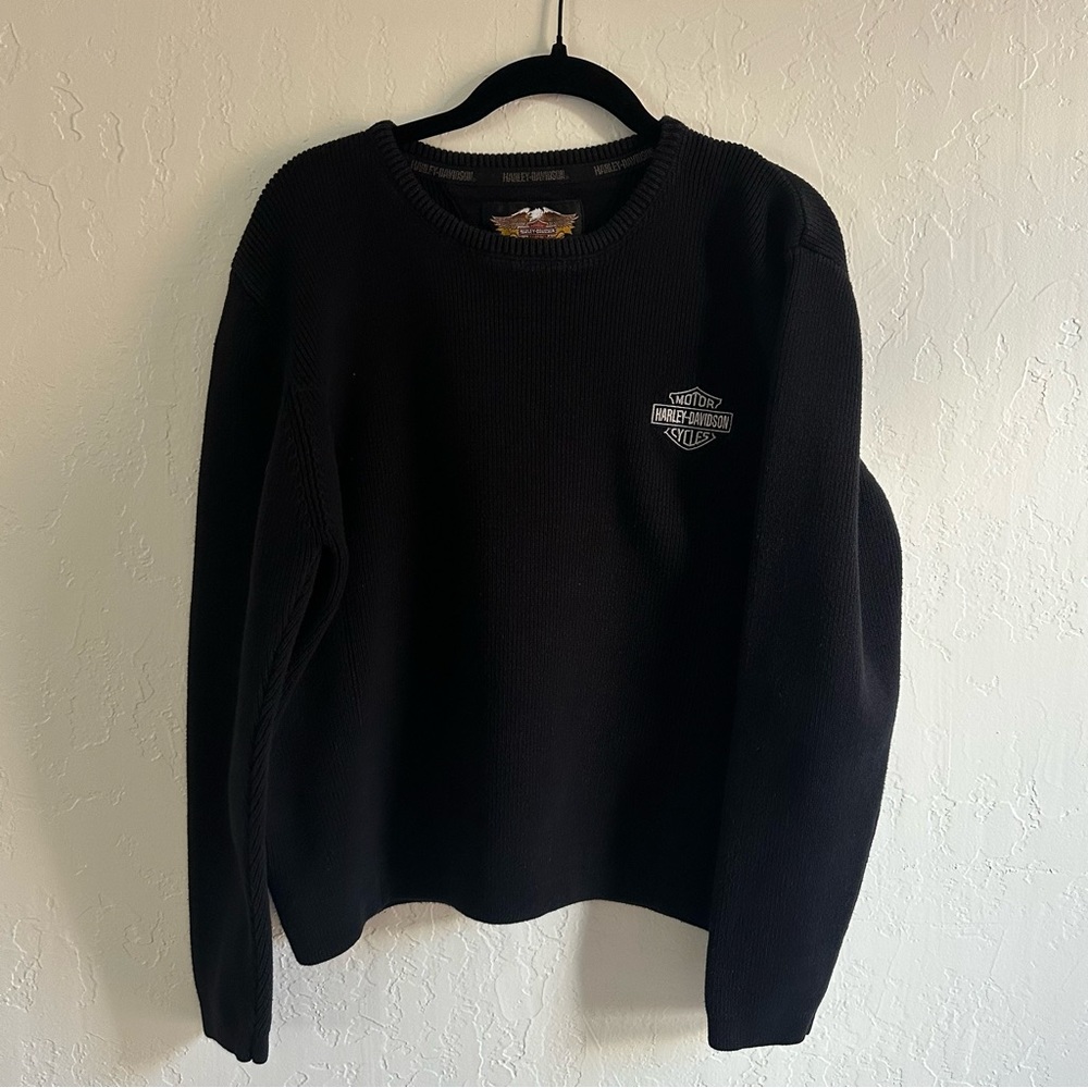 Harley Davidson black Woman’s xl knit sweater
